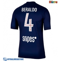 Fotballdrakt Herre Paris Saint-Germain Lucas Beraldo #4 Hjemmedrakt 2025-26 Kortermet